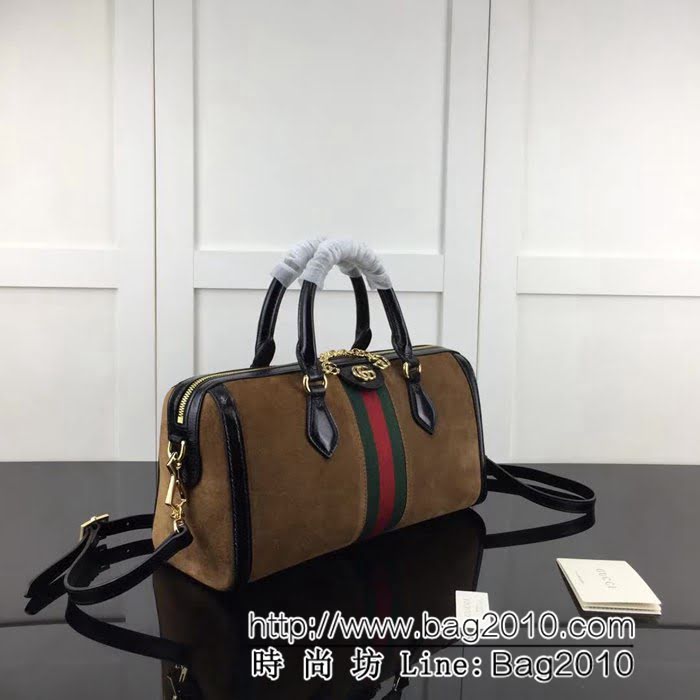 GUCCI古馳頂級原單 新款專櫃品質 實物實拍 524532棕色磨砂皮行李包 HY1183